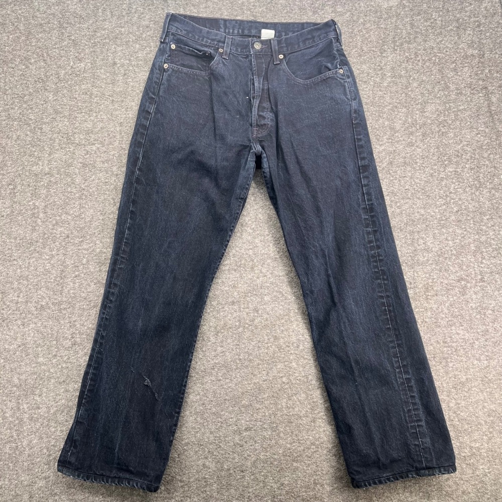 Levis 501 Original Fit Jeans Womens Dark Wash Black Straight Leg Button Fly